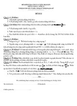 Đề kiểm tra chất lượng học kì I môn Vật lí - Lớp 12 thời gian làm bài 45 phút, không kể thời gian giao đề -------------------------------